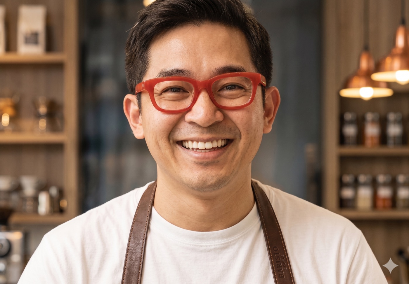 バーガーを手作りするお店の様子